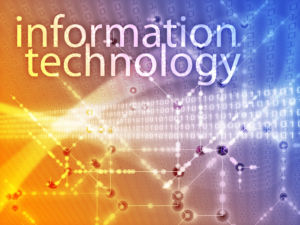 Information technology illustration Digital data transfer abstract